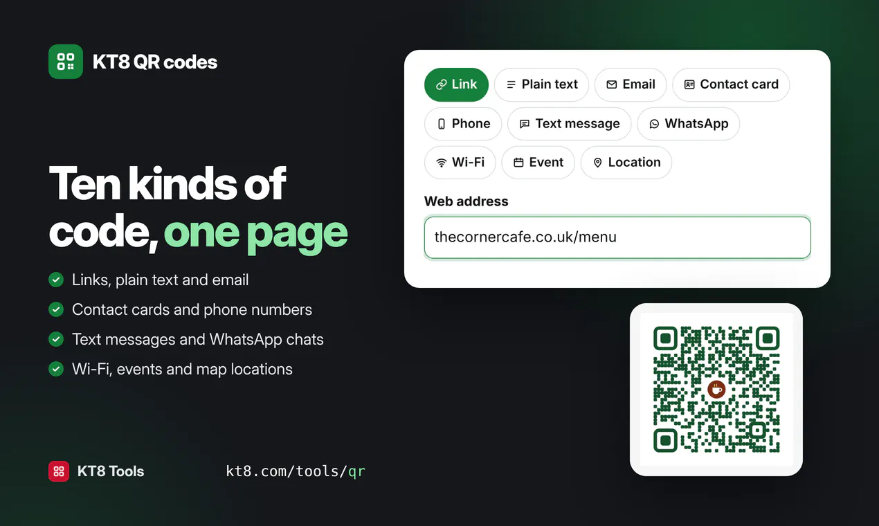 KT8 QR codes gallery image