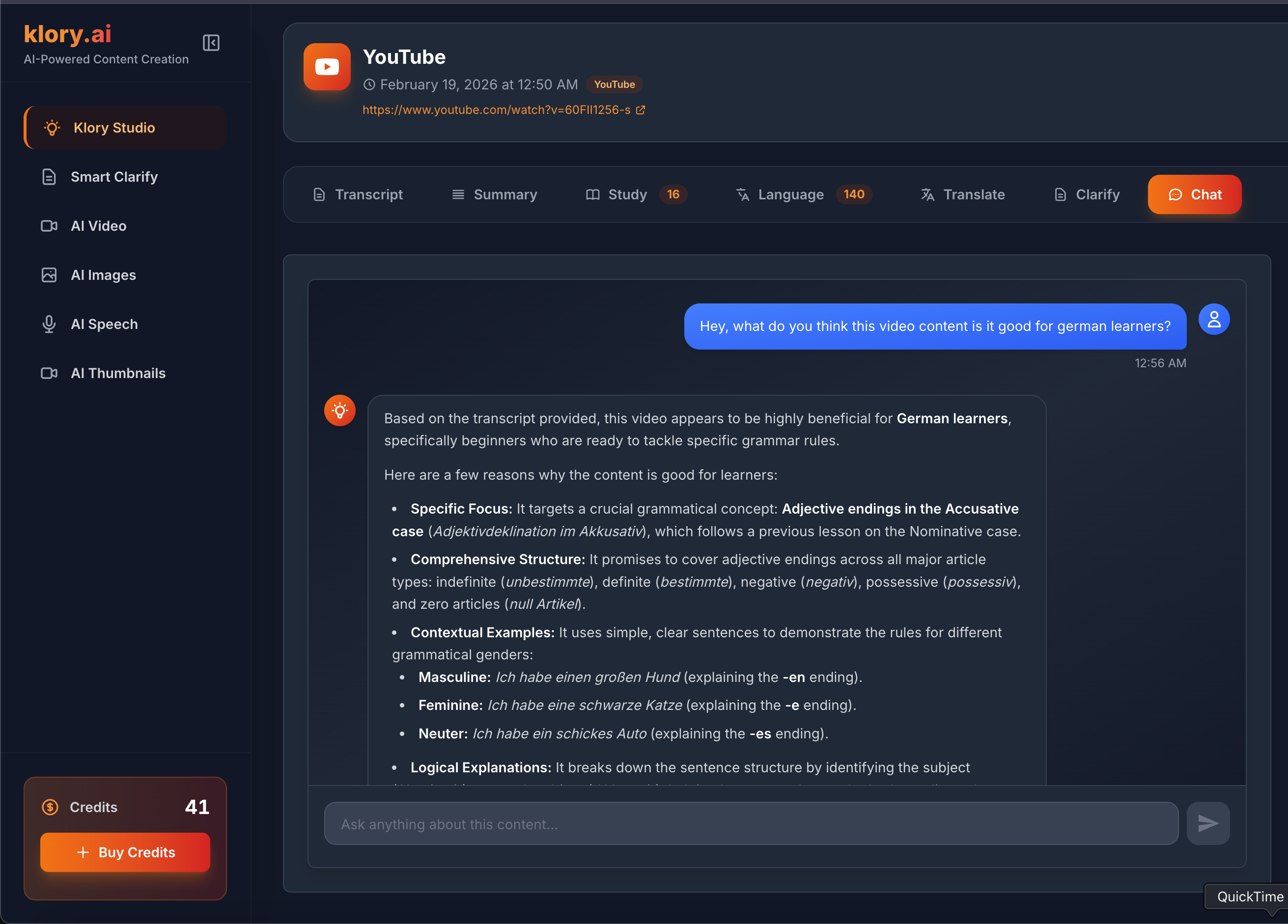 Klory.ai - Screenshot 5 showing product features and functionality