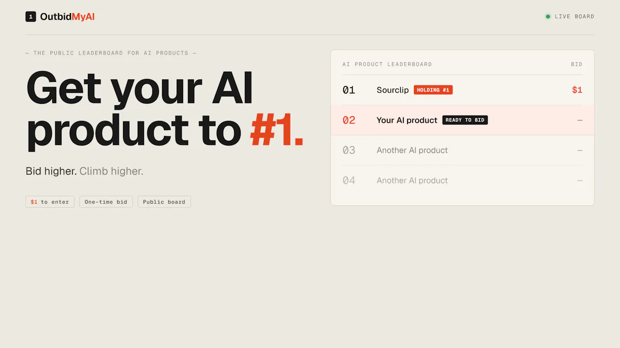 OutbidMyAI product
