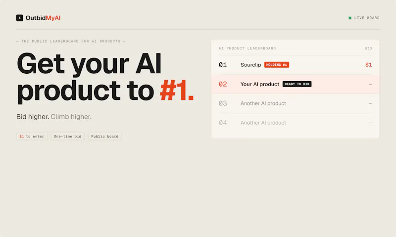 OutbidMyAI screenshot 1