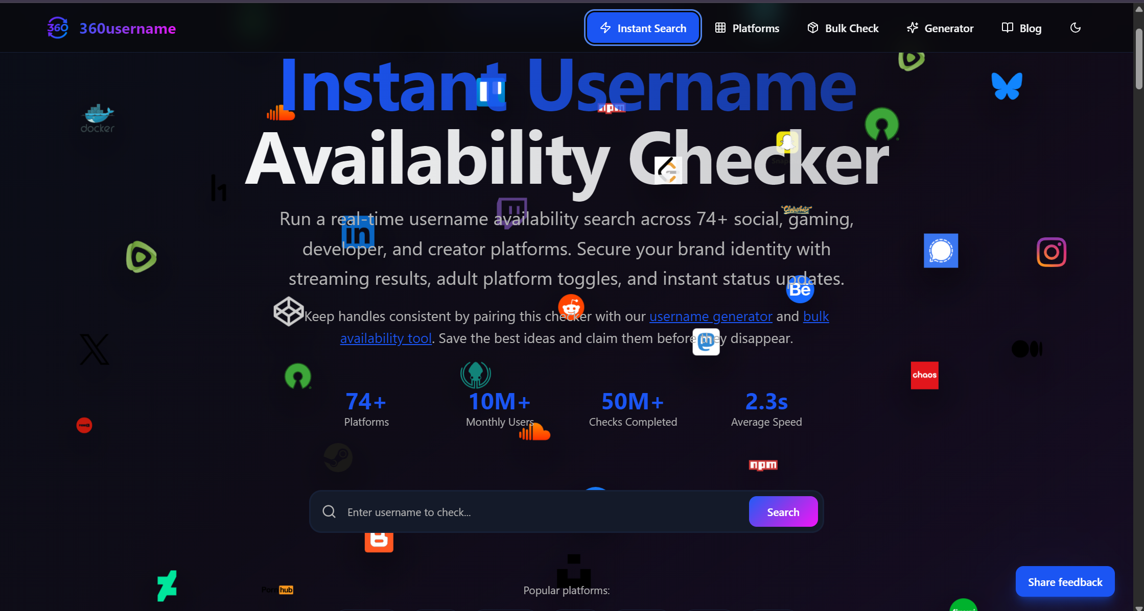 360username - Screenshot 3 showing product features and functionality