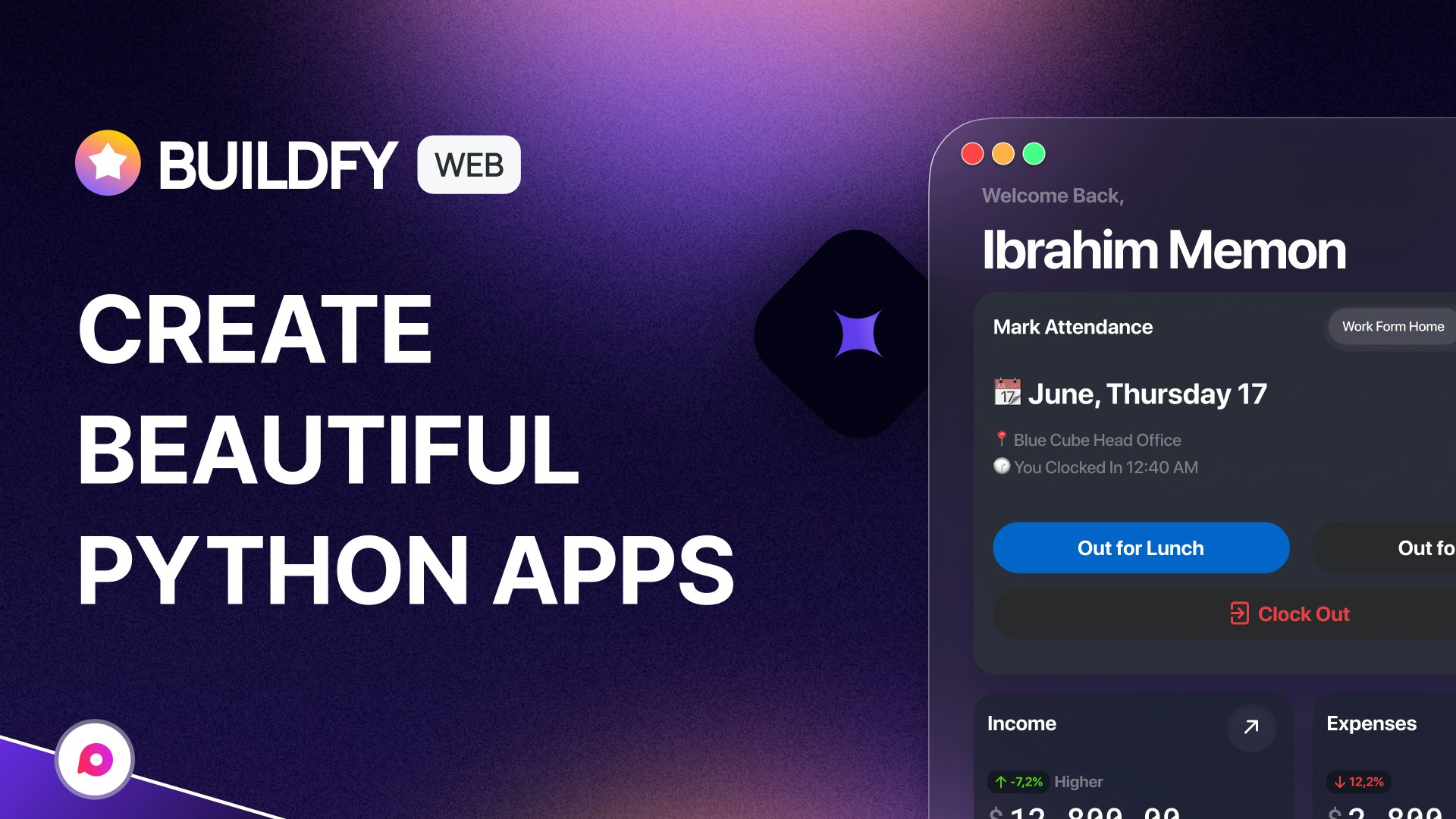 Buildfy Web - Geen code python gui media 2