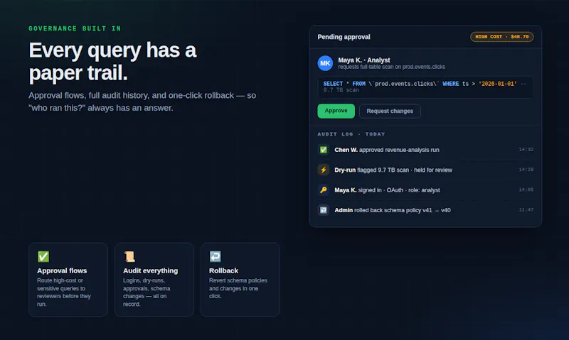 GoogleSQL screenshot 2