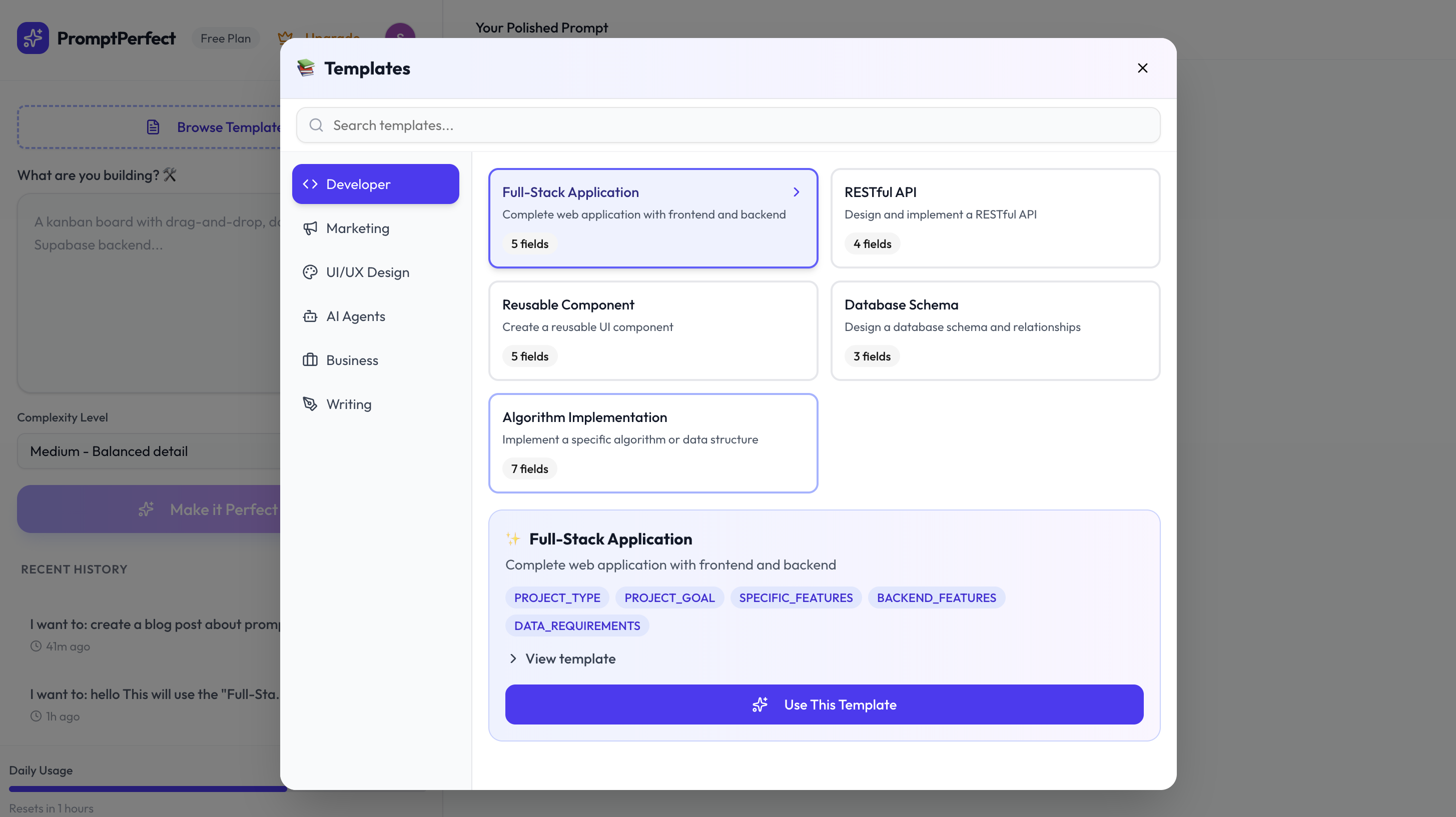 PromptPerfect - Screenshot 2 showing product features and functionality