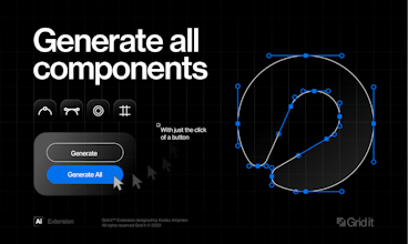 Primo piano delle opzioni della barra degli strumenti del Logo Grid Generator™ per la generazione immediata di ancoraggi e maniglie.