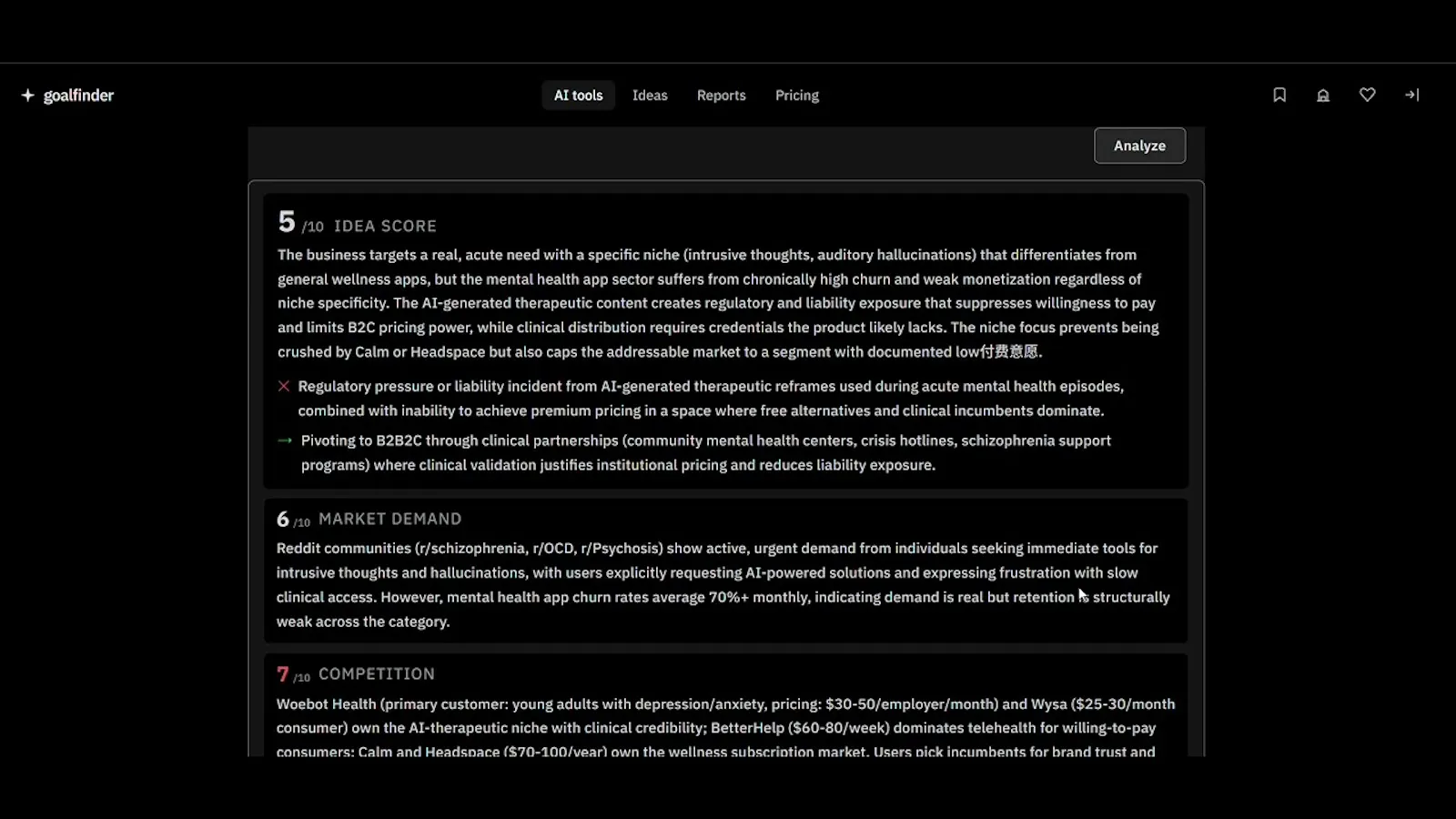 Goalfinder screenshot 1 (video preview)