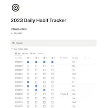 Habit Tracker 2023 ▶︎ Notion Template gallery image