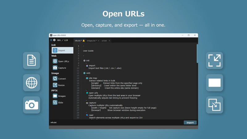 Open URLs screenshot 1