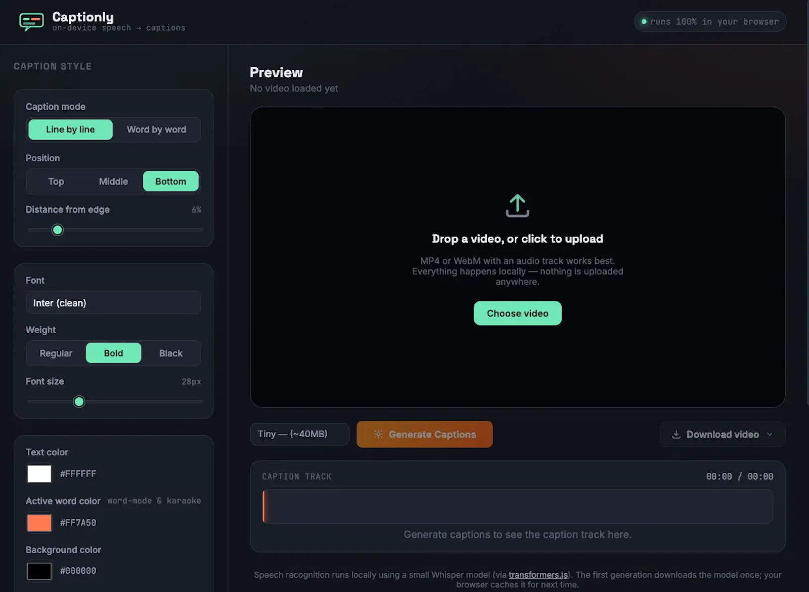 Captionly screenshot 1