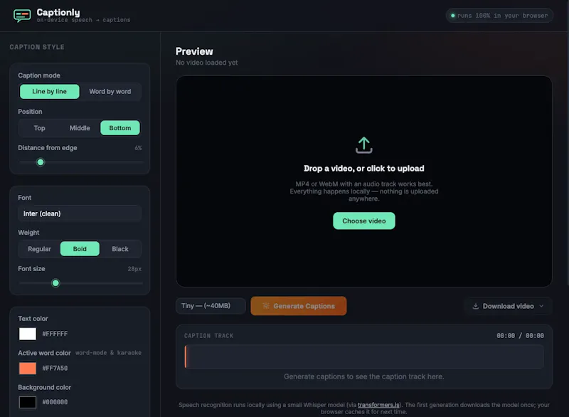 Captionly screenshot 1
