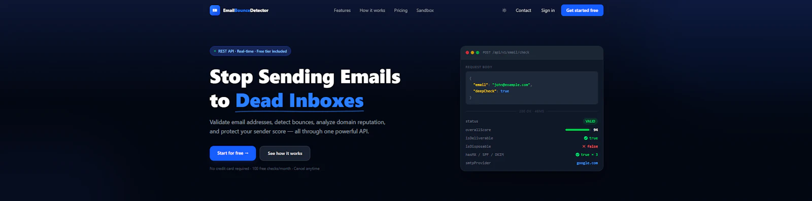 Email Bounce Detector screenshot 1