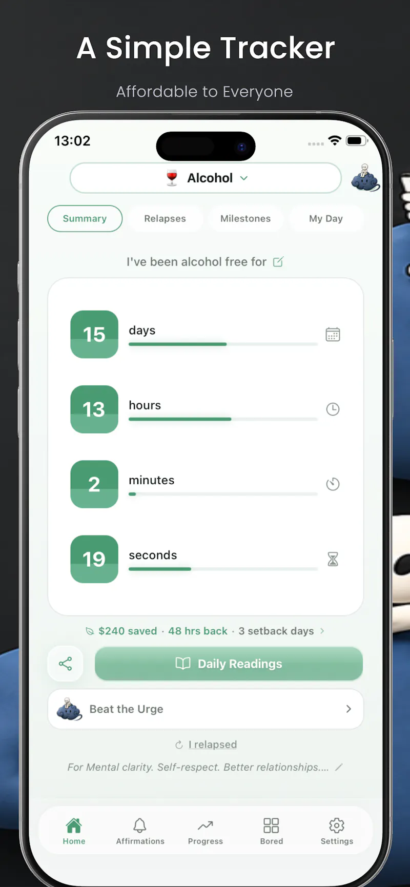 Sober Voice: Affirmations + Tools screenshot 3