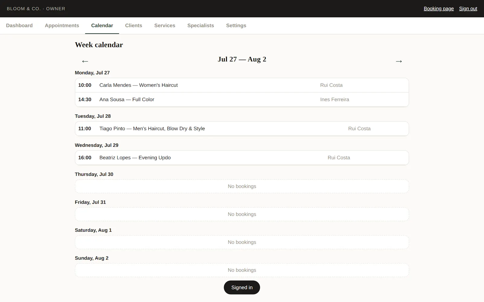 Booking Page screenshot 6