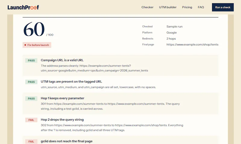LaunchProof screenshot 1