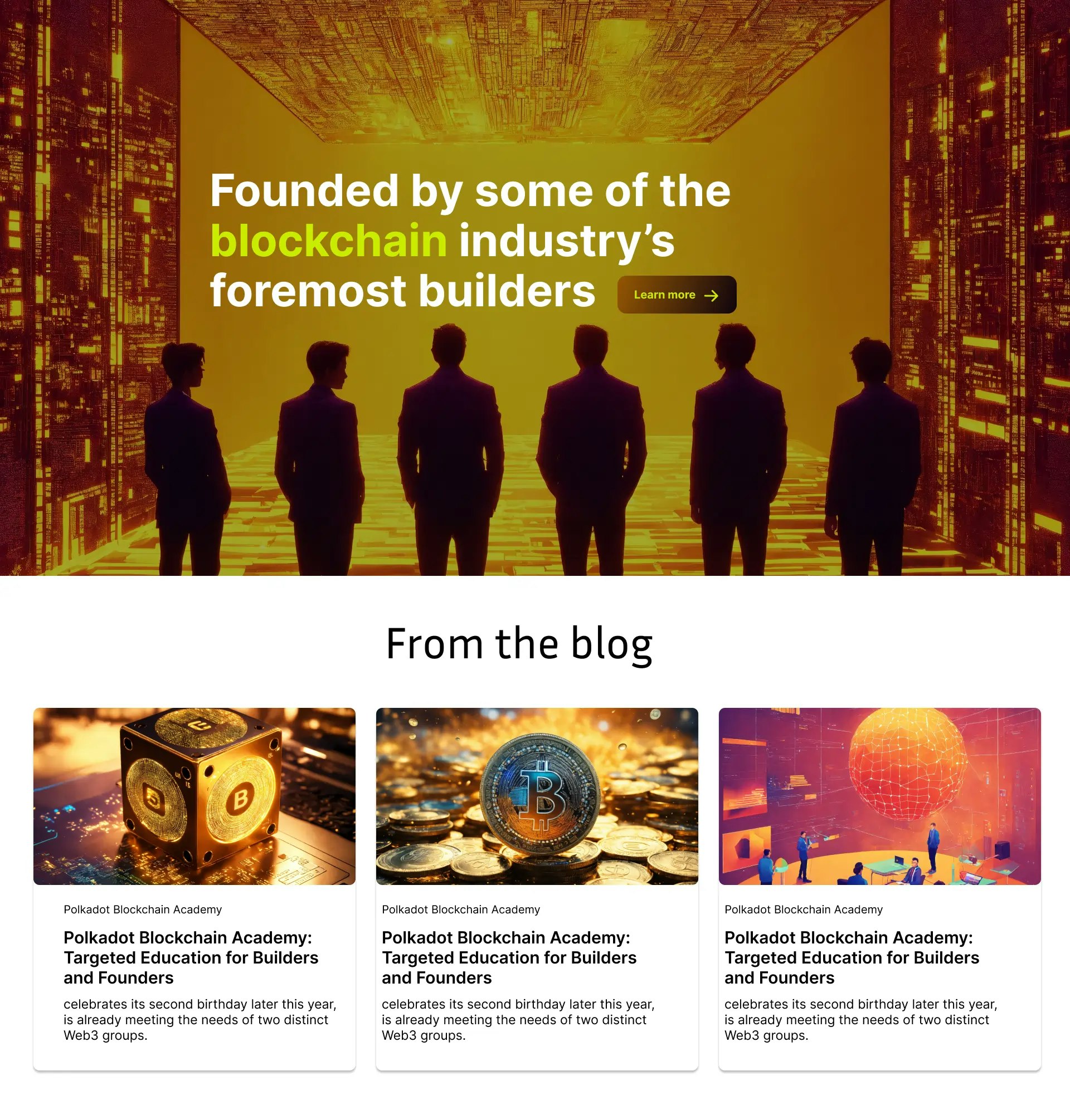 Blockchain Development  - Main screenshot showing features and interface