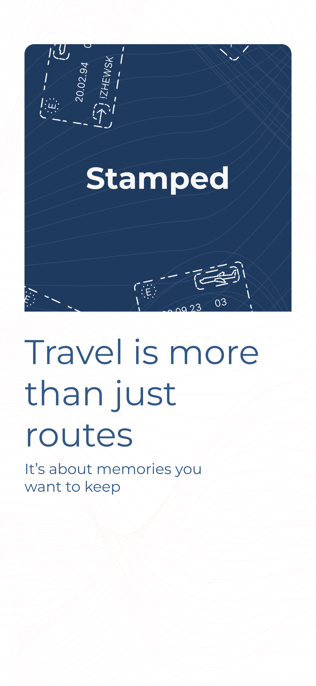 Stamped Travel - Main product screenshot demonstrating key features and user interface