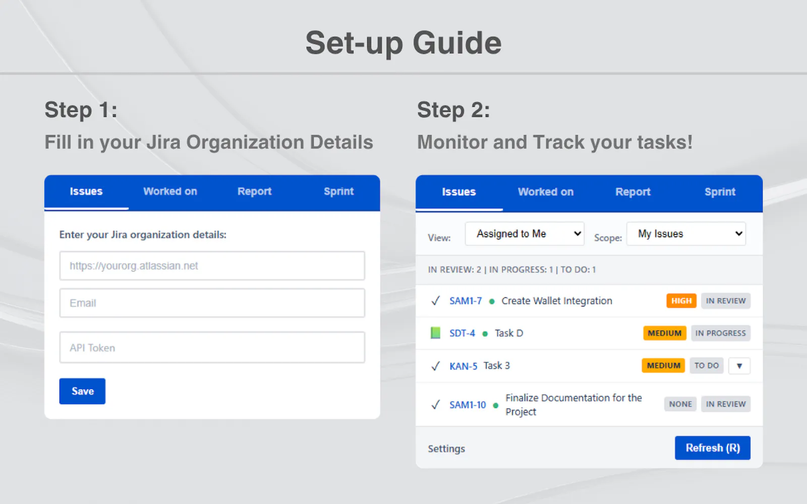 Jira Tracker screenshot 2