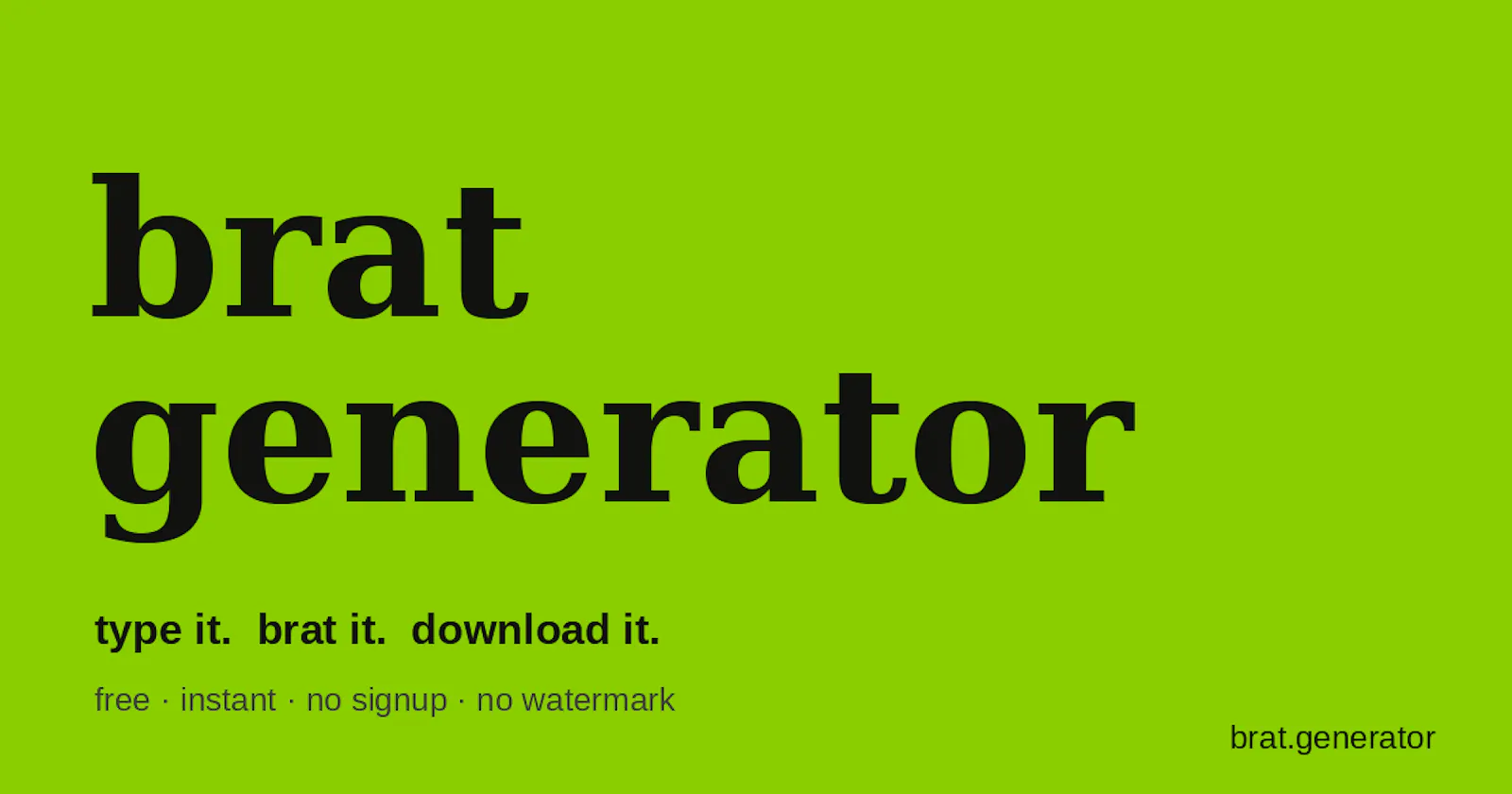 Brat Generator screenshot 1