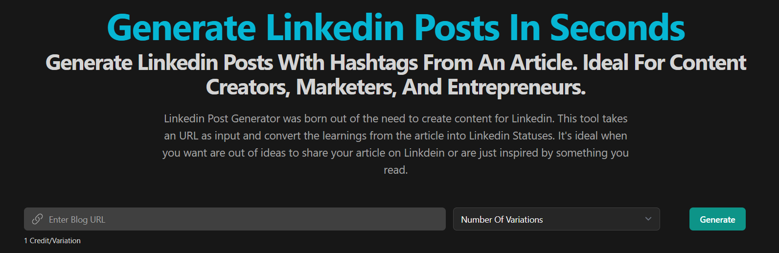 LinkedIn 게시물 생성기 media 1