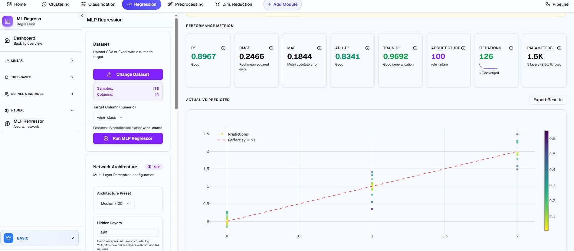 MLclustering Platform gallery image