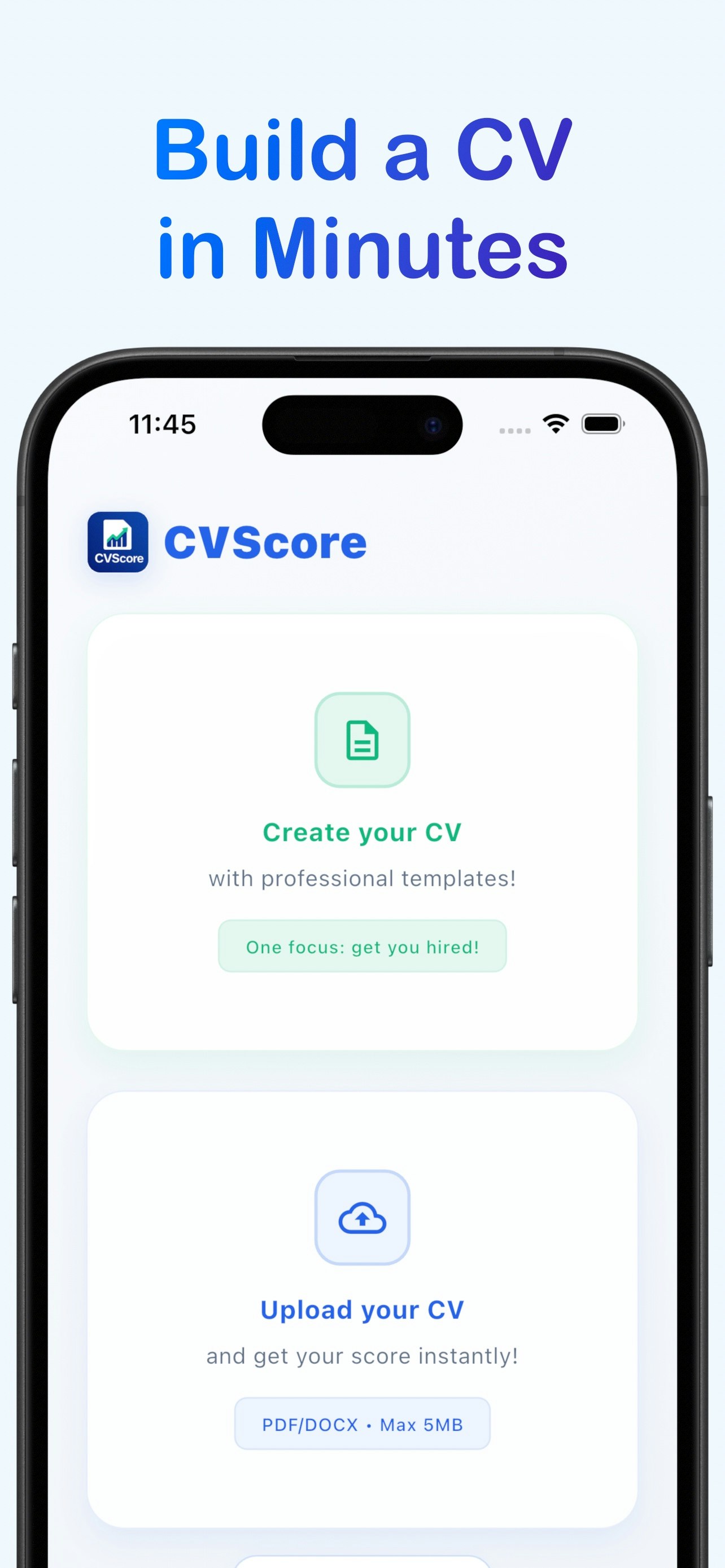CVSCORE: AI Rvieume Analysis & Builder - Punteggio più in alto, farsi assumere media 1