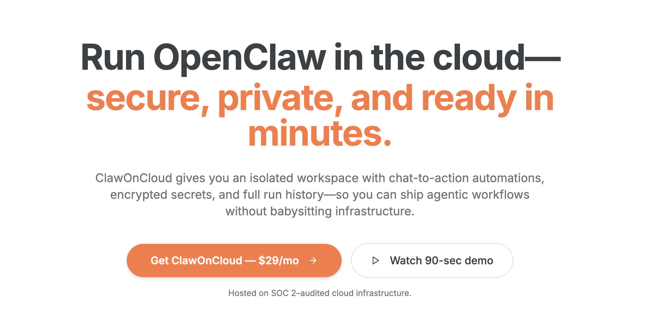 Claw on Cloud ( OpenClaw : Clawdbot AI )