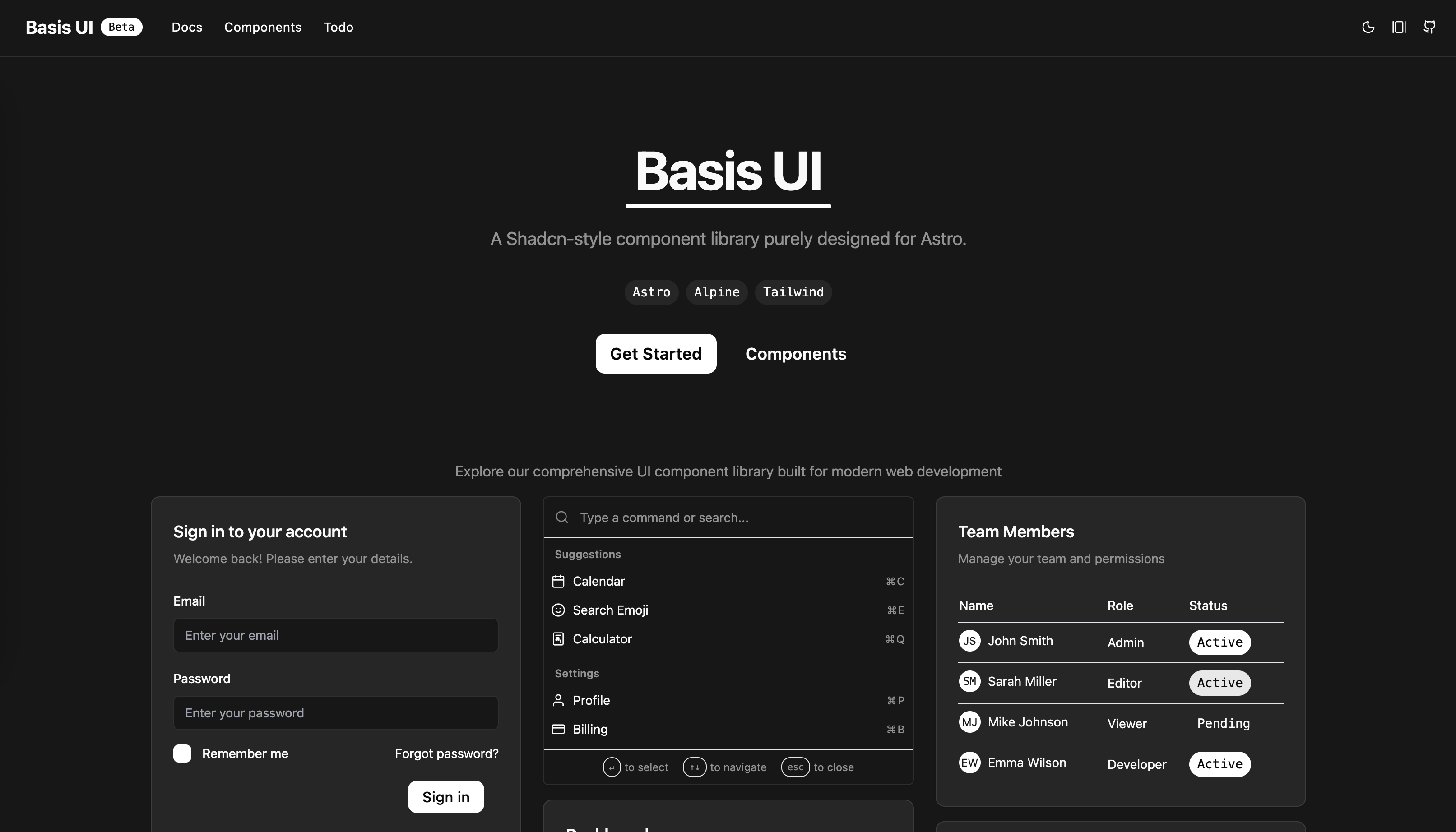 Basis UI gallery image