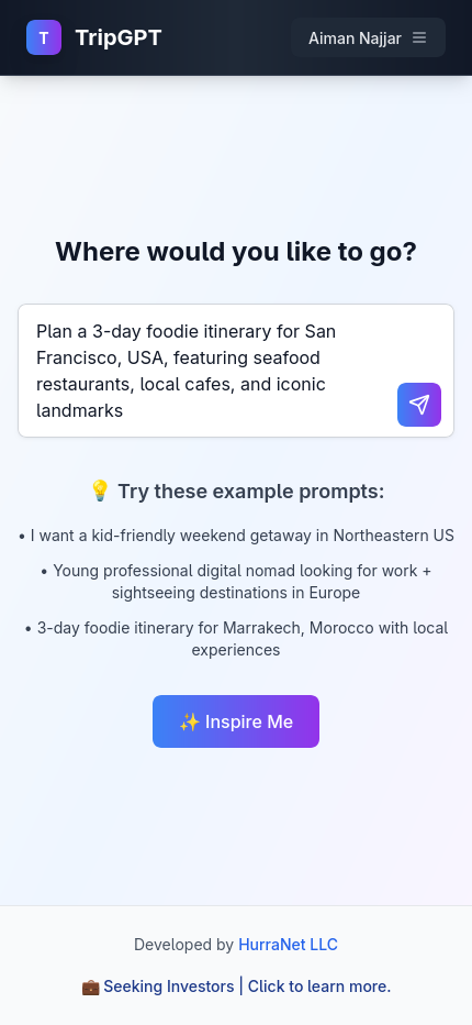 TripGPT - AI-powered Travel Planning Chat Agent Medien 2