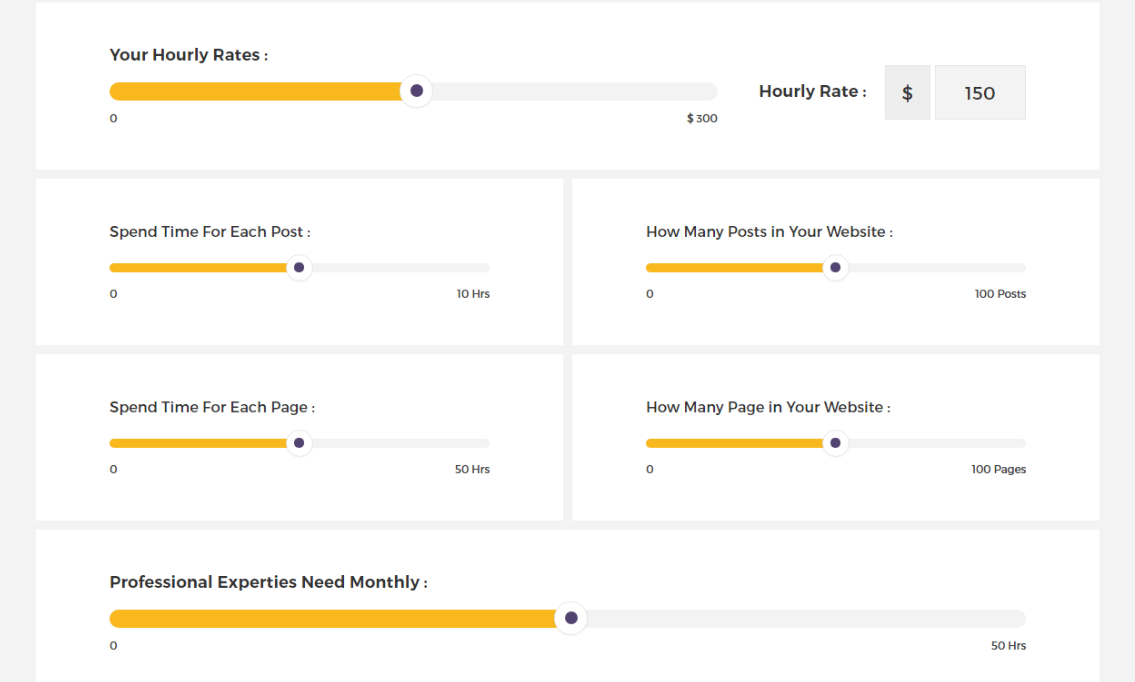 WordPress Website Maintenance Savings Calculator gallery image