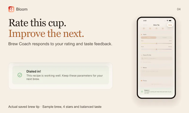 Bloom — Coffee Timer & Journal screenshot 2