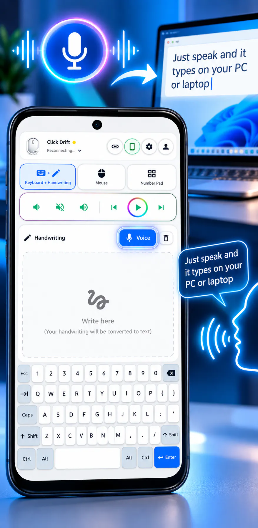 ClickDrift - Bluetooth Mouse & Keyboard gallery image