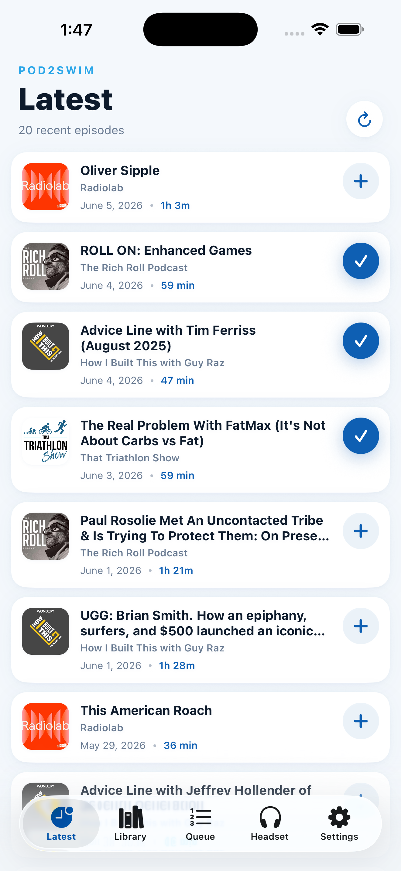 Pod2Swim — Podcasts on your swim headset gallery image