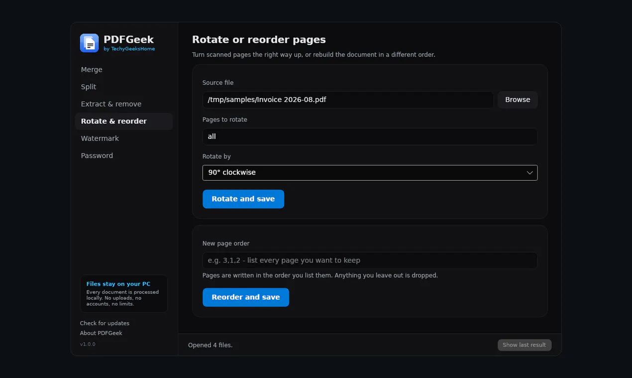 PDFGeek screenshot