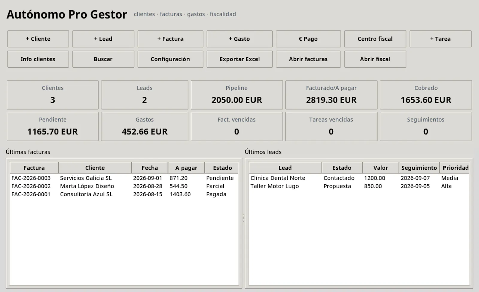 Autónomo Pro Gestor v2.3 screenshot 3