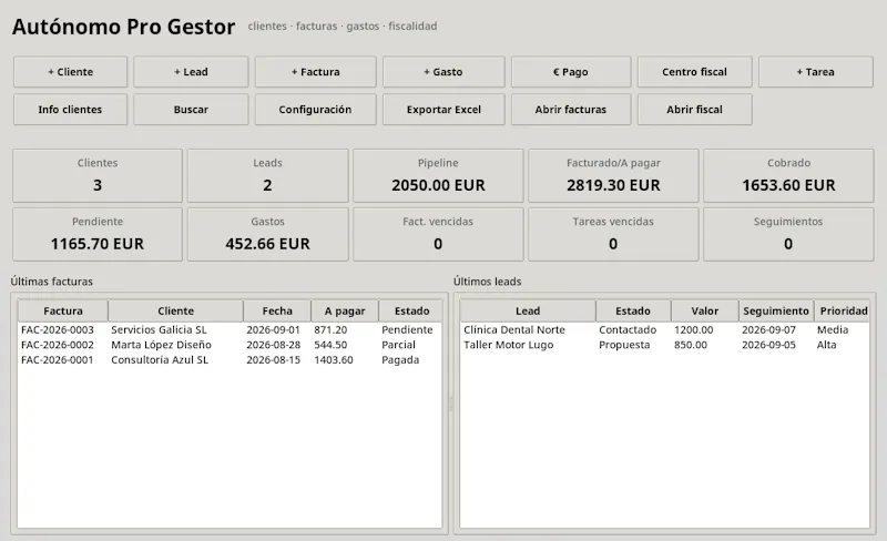 Autónomo Pro Gestor v2.3 screenshot 3
