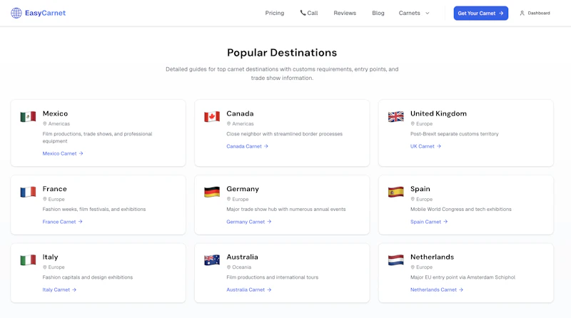 EasyCarnet | Avoid Tariffs, ATA Carnet screenshot 3