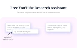 YouTube Research Assistant media 1