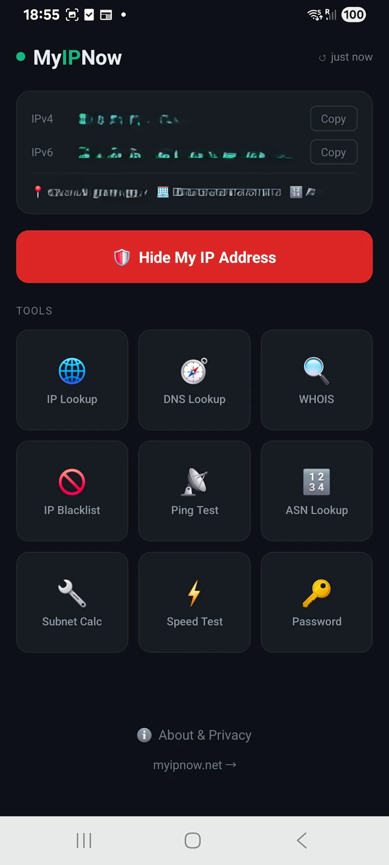 MyIPNow: IP & Network Tools screenshot 1