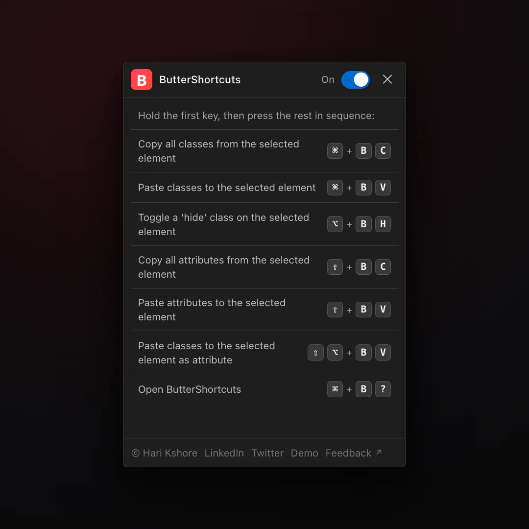 ButterShortcuts Extension for Webflow gallery image
