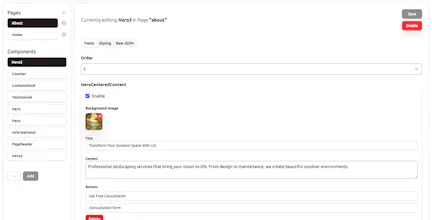 Website Sections gallery image