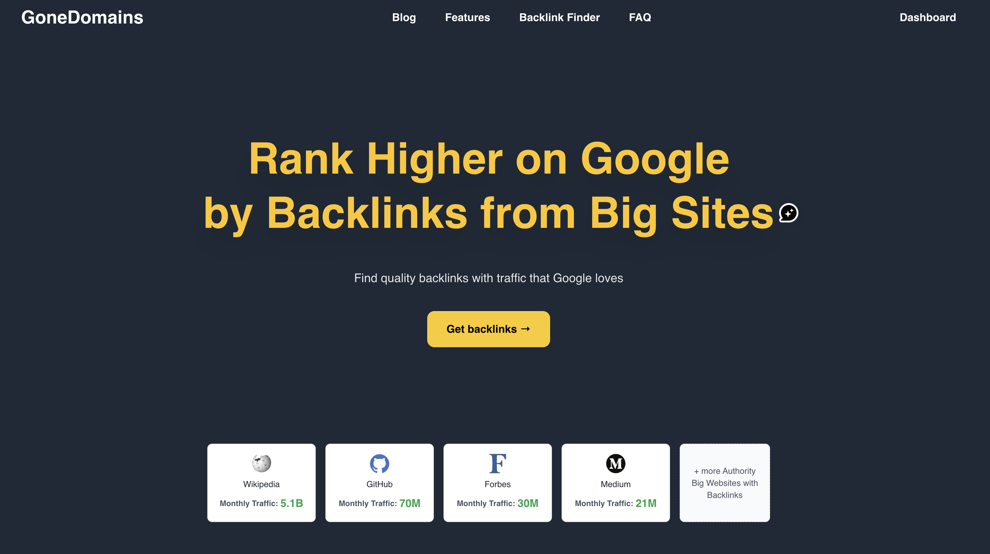 Média GoneDomains SEO Tool - Quality backlinks that work — and that Google loves 2