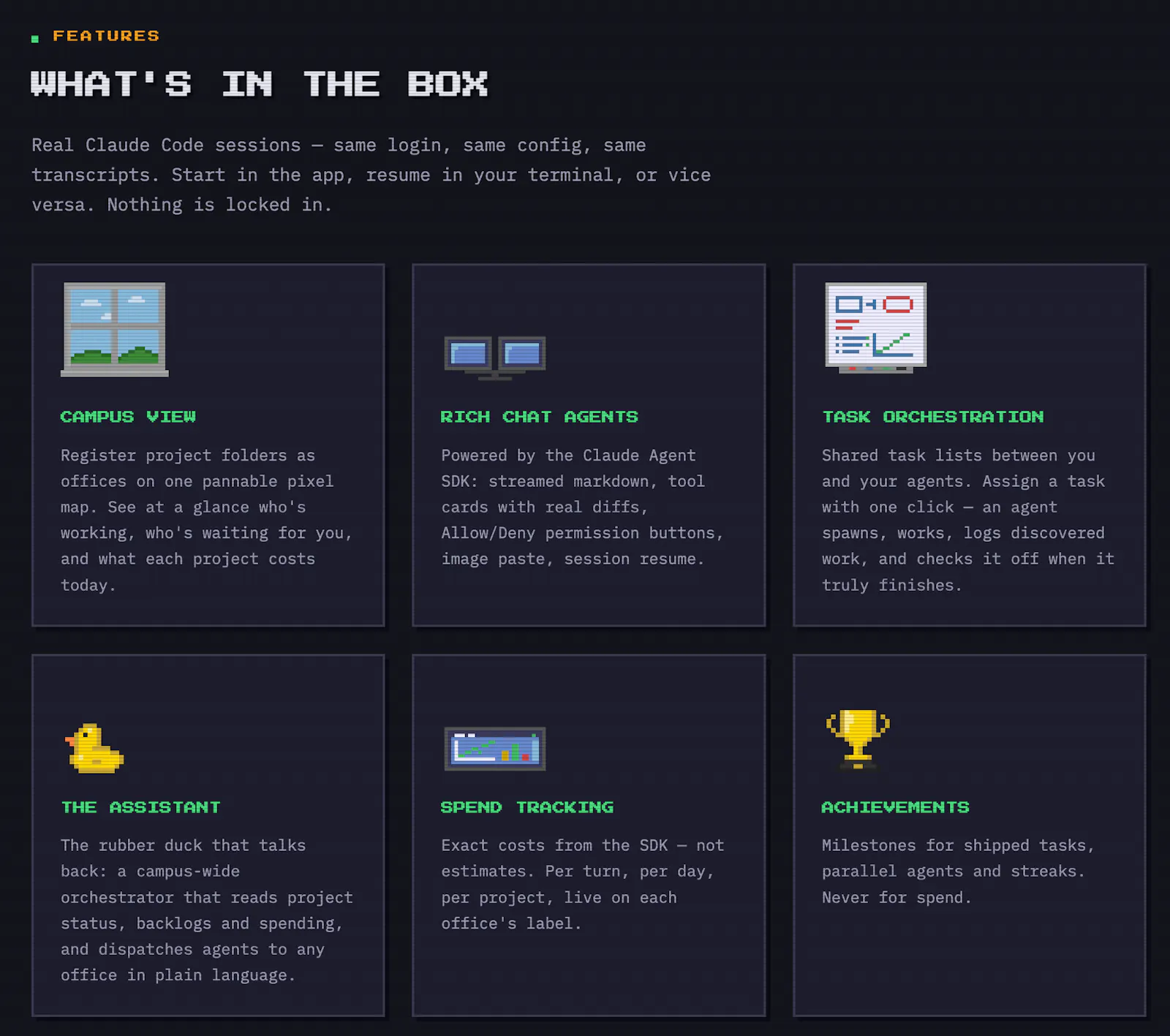 Pixel Agents working in a pixel office screenshot 3