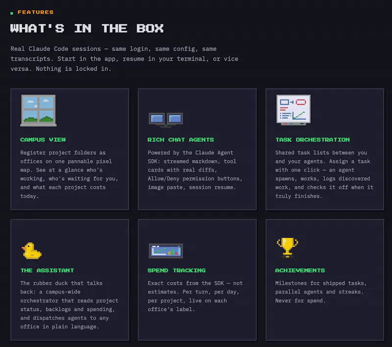 Pixel Agents working in a pixel office screenshot 3