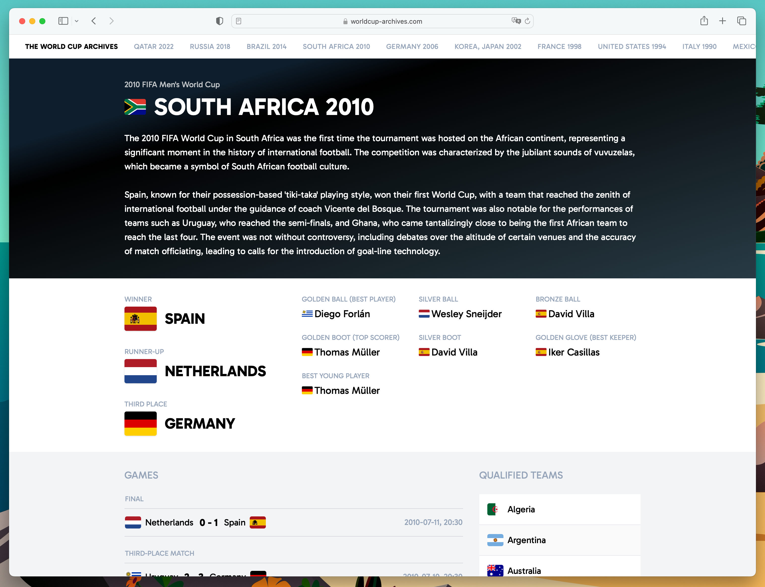 Mídia 1 de Os arquivos da Copa do Mundo - Explore a história da Copa do Mundo da FIFA