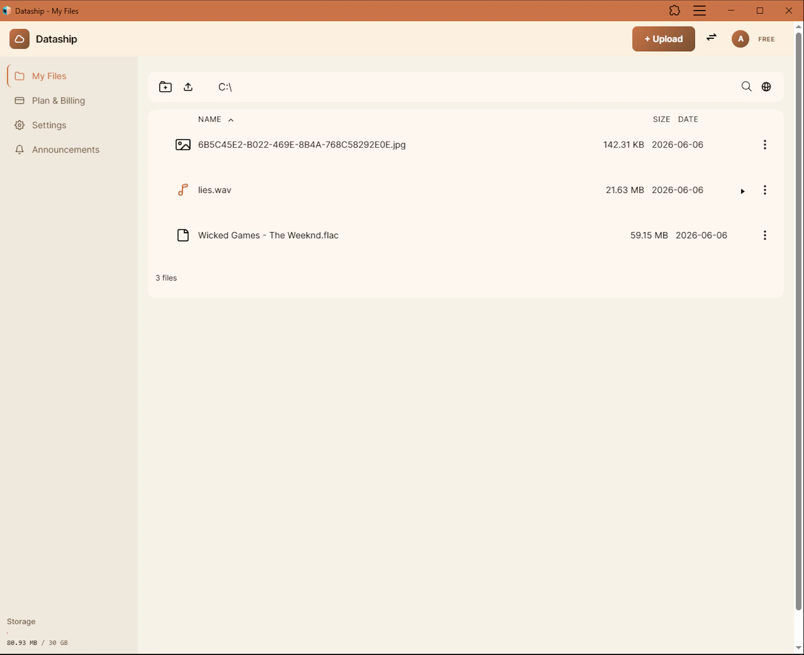 Dataship screenshot 2