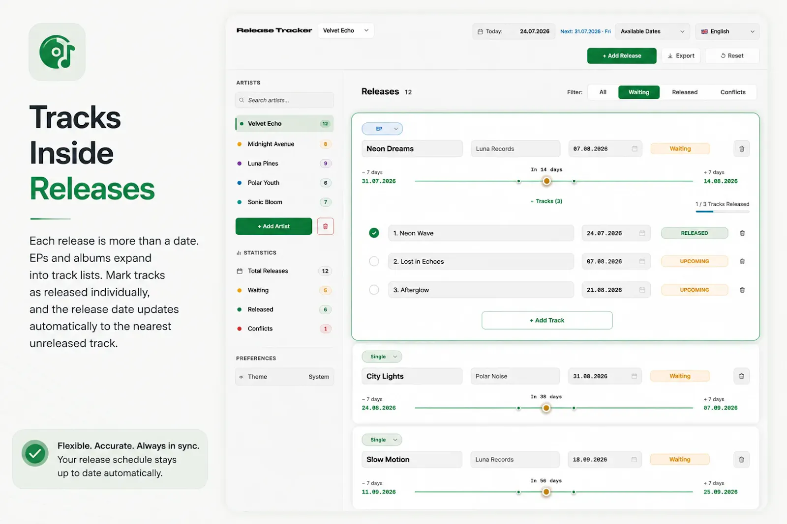Release Tracker  screenshot 5
