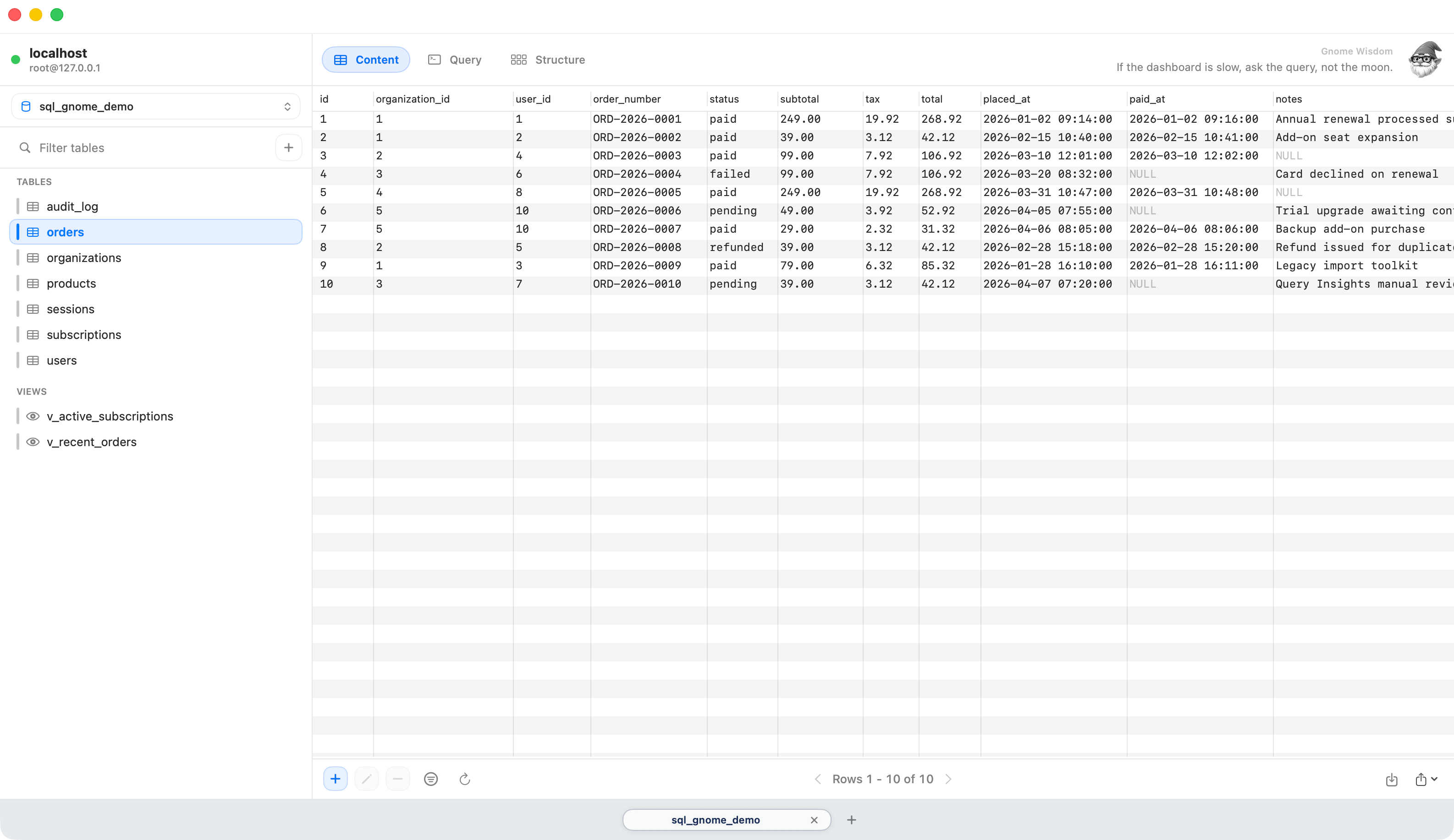 SQL Gnome：專為 macOS 設計的輕量級 MySQL 用戶端工具