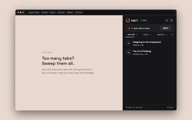 Omit - Self-destructing bookmarks screenshot 5