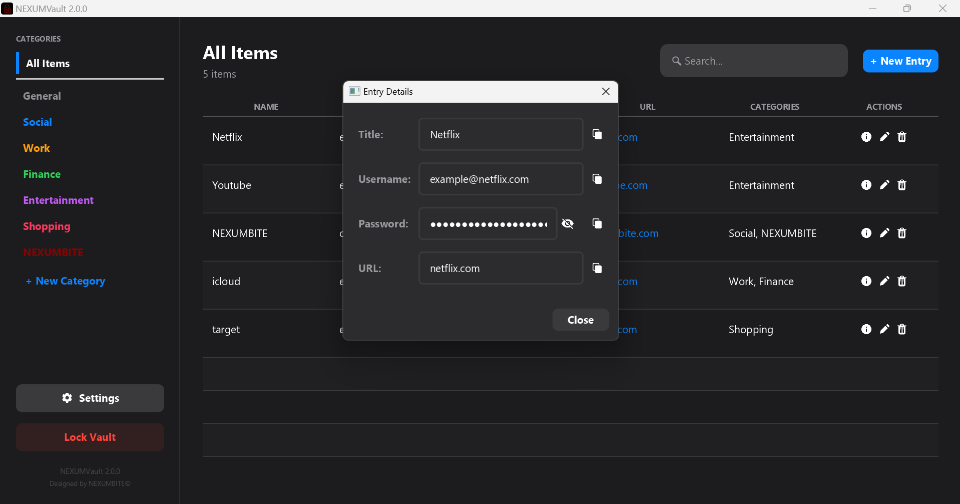 NEXUMVault gallery image
