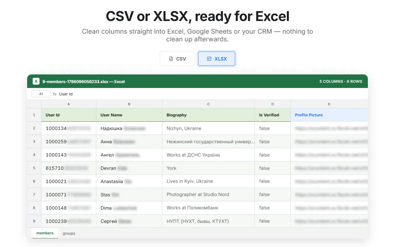 FB Extractor — Chrome Extension gallery image